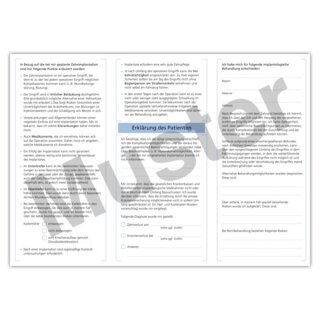 Einwilligung-Zahnimplant.- 50St