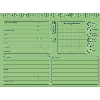 Karteikarte Grün Din A5 Quer  100St