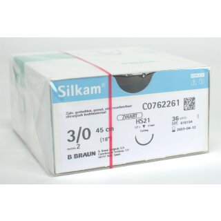 Silkam schwarz HS21 3/0 45cm   3Dtz