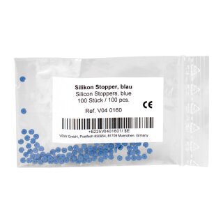 Silikon-Stopper-Polybeutel blau 100St