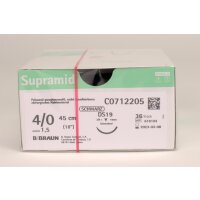 Supramid schwarz DS19 4/0 45cm 3Dtz