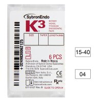 K3 NiTi-Files .04 Gr.15-40 25mm 6St