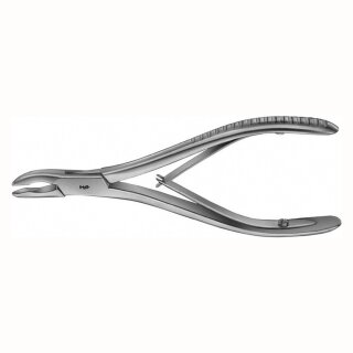 Hohlmeisselzange 4,5/150mm gebogen St