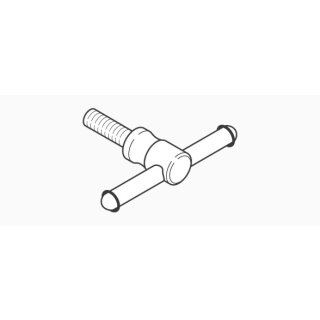 Flügelschraube m. beweglichem Knebel  St