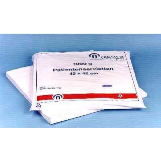 Patientenserviette 42x42cm weiß 100St