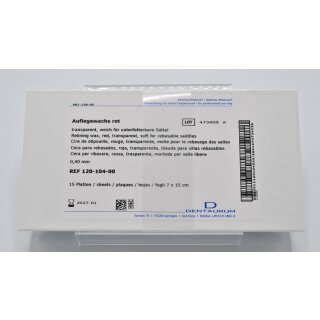 Auflegewachs rot 0,4mm Pa