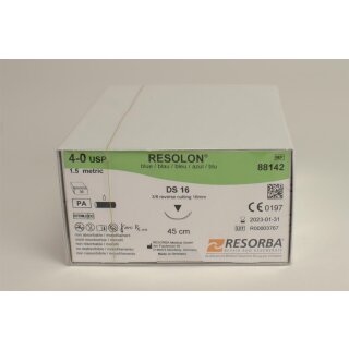 Resolon Monofil blau 4/0 DS16  3Dtz