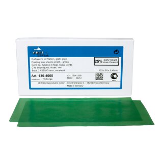 Wachsplatten glatt grün 0,60mm 15St