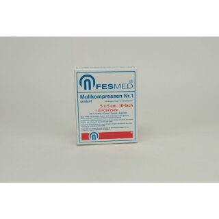 Mullkompressen unst.16-F.5x5  100St