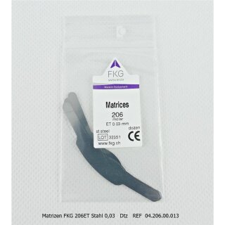 Matrizen FKG 206ET Stahl 0,03   Dtz