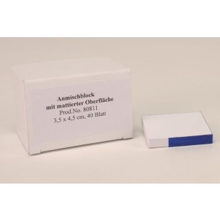 Anmischblock mattiert 3,5x4,5cm 12St