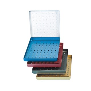 Tray Boden Alu gelocht blau 18x14 St