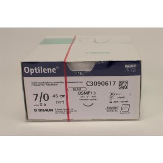 Optilene blau 7/0 DSMP13 45cm 3Dtz