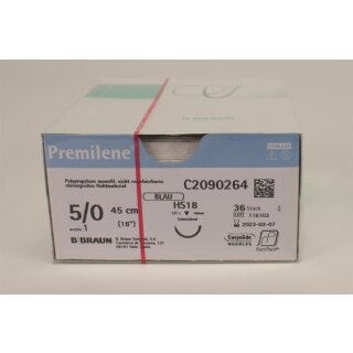 Optilene blau 5/0 HS18 45cm 3Dtz