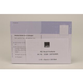 Recallkarten m. Eindr. A6 blau 100St