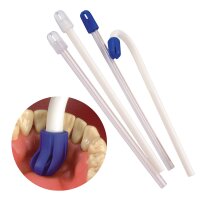 Speichelsauger T.C.weiß/tra.fes.Ka.100St