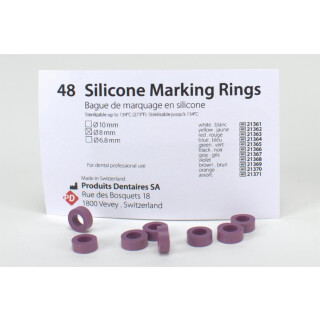 Silikon Ringe 8,0mm violett 48St