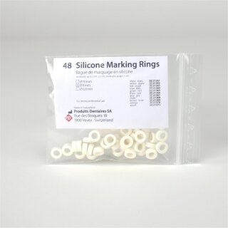 Silikon Ringe 8,0mm weiß 48St