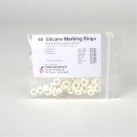 Silikon Ringe 8,0mm weiß 48St