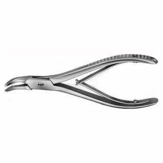 Hohlmeisselzange 3,5/150mm gebogen St