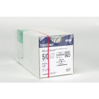 Optilene blau GR19 5/0 45cm Dtz