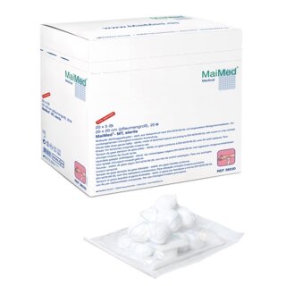 Mulltupfer steril 20x20cm Pflaume 50St