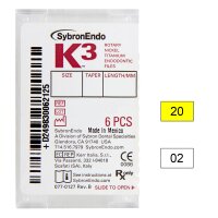 K3 NiTi-Files .02 Gr.20 21mm 6St