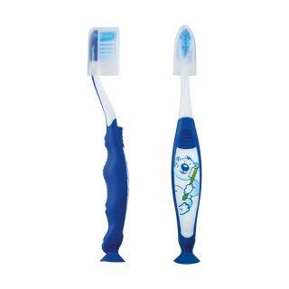Zahnbürste m.Saugfuss "Otto" blau 12St