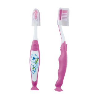 Zahnbürste m.Saugfuss "Otto" pink 12St