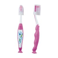 Zahnbürste m.Saugfuss "Otto" pink 12St