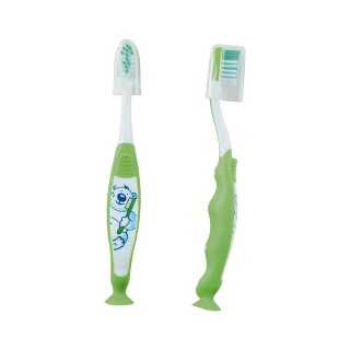 Zahnbürste m.Saugfuss "Otto" grün 12St