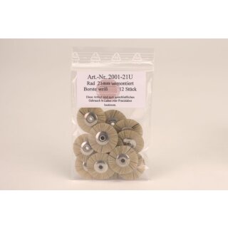 ZR Bürste Rad weiß 2001-21U Dtz