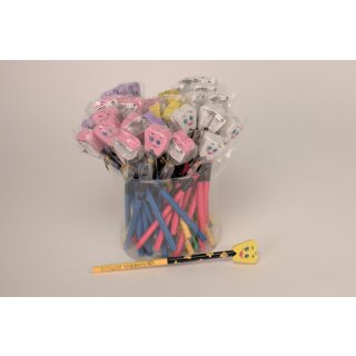 Bleistift Zahn m. Radiergummi 48St