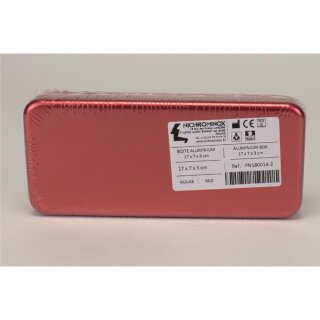 Aluminium Box rot 17x7x3cm St