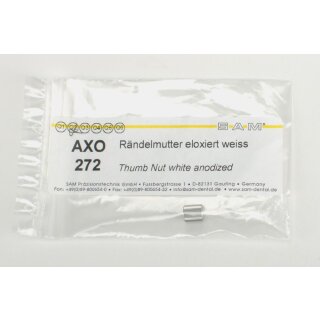 Rändelmutter weiß eloxiert  St
