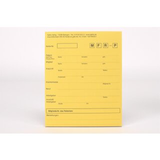 Anschriftblatt gelb A5 sk 50St