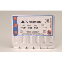 tg K-Reamers 25mm Size 006 6pcs