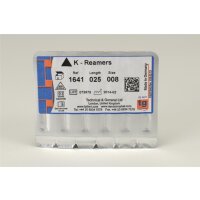 tg K-Reamers 25mm Size 008 6pcs