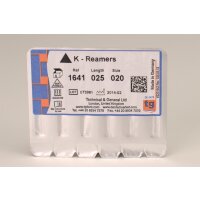 tg K-Reamers 25mm Size 020 6pcs