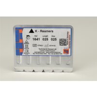 tg K-Reamers 25mm Size 025 6pcs