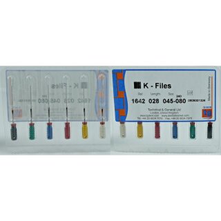 tg K-Files 28mm Size 45-80 6pcs