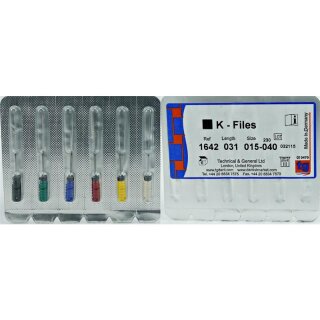 tg K-Files 31mm Size 15-40 6pcs