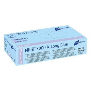 Nitril 3000 pdfr Gr.M blau x-long 100St