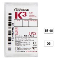 K3 NiTi-Files .06 Gr.15-40 21mm 6St