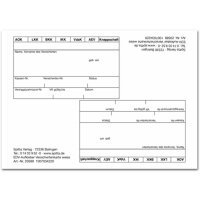 Anschriftblatt grün Edv -Kv- 50St