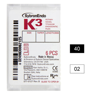 K3 NiTi-Files .02 Gr.40 21mm 6St