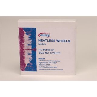 Mizzy Heatless Wheel # 6 white 3/32"50St