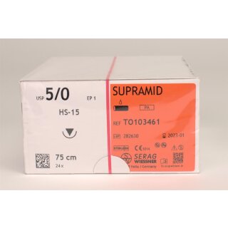 Supramid schwarz 5/0 HS-15   2Dtz