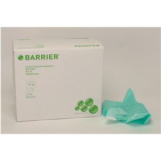 Barrier OP-Haube All grün Schweißb. 70St