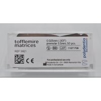 Tofflemire Matr.0,025 5,5mm bleitot 50St